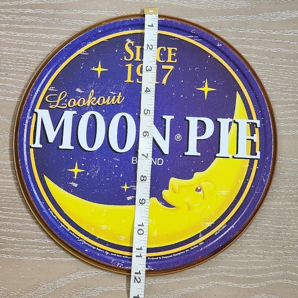 🌙Moon Pie Vintage Metal Sign – 12" Wall Decor Retro Charm Indoor/Outdoor Style - Picture 10 of 10
